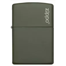 Запальничка бензинова Zippo Green Matte Logo оливкова (221ZL)