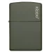 Запальничка бензинова Zippo Green Matte Logo оливкова (221ZL)
