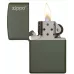 Запальничка бензинова Zippo Green Matte Logo оливкова (221ZL)