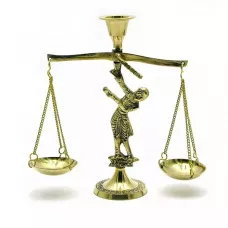 Підсвічник None Ваги бронзові 12х15.5х5 см (DN3147)