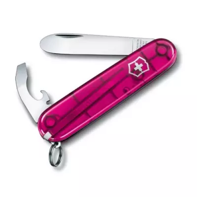 Складаний дитячий ніж Victorinox My First 84 мм напівпрозорий Рожевий (0.2363.Т5)