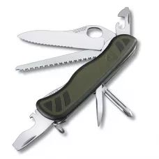 Швейцарський ніж Victorinox Swiss Soldiers Knife 111 мм 10 функцій Зелено-чорний (0.8461.MWCH