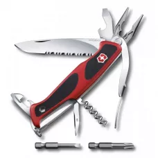 Швейцарський ніж Victorinox RangerGrip 174 Handyman 130 мм 17 функцій Червоно-чорний (0.9728.WC)