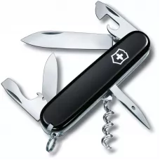 Швейцарський складаний ніж Victorinox Spartan 91 мм 12 функцій Чорний (1.3603.3B1)
