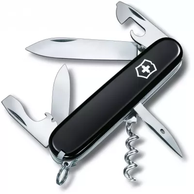 Швейцарський складаний ніж Victorinox Spartan 91 мм 12 функцій Чорний (1.3603.3B1)