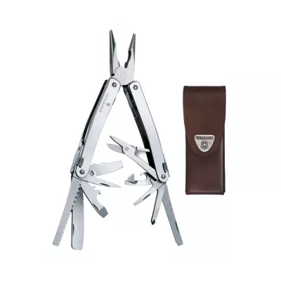 Мультитул Victorinox SwissTool Spirit у шкіряному чохлі 27 функцій (3.0227.L)