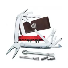 Складаний мультиінтструмент Victorinox Swisstool Spirit Plus II 105мм 38 функцій зі шкіряним чохлом (3.0239.L)
