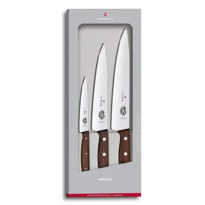 Кухонний набір ножів Victorinox Wood Carving Set 3 ножа дерево (5.1050.3G)