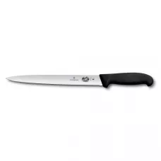 Кухонний ніж Victorinox Fibrox Sausage для нарізки 25 см Чорний (5.4473.25)