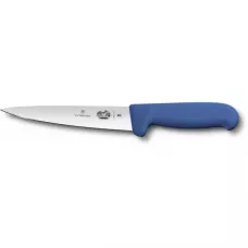 Кухонний ніж м'ясника Victorinox Fibrox Sticking 16 см Синій (5.5602.16)