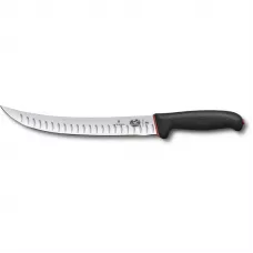Кухонний ніж м'ясника Victorinox Fibrox Butcher Dual Grip 25 см Чорно-червоний (5.7223.25D)