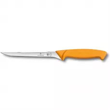 Кухонний ніж для філетування риби Victorinox Swibo Fish Filleting 16 см Жовтий (5.8448.16)