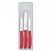 Набір кухонних овочевих ножів Victorinox Swiss Classic Paring Set 3 шт Червоний (6.7111.3)