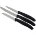 Набір кухонних овочевих ножів Victorinox Swiss Classic Paring Set 3 шт Чорний (6.7113.3G)