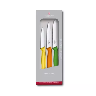 Набір кухонних овочевих ножів Victorinox Swiss Classic Paring Set 3 шт Різнокольорові (6.7116.31G)