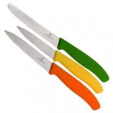 Набір кухонних овочевих ножів Victorinox Swiss Classic Paring Set 3 шт Різнокольорові (6.7116.31G)