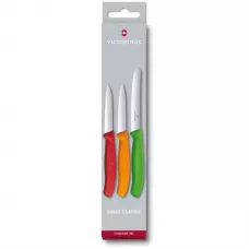 Набір кухонних овочевих ножів Victorinox Swiss Classic Paring Set 3 шт Різнокольорові (6.7116.32)