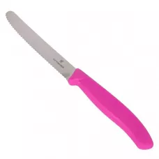 Набір кухонних овочевих ножів Victorinox TomatoSausage 11 см 2 шт Рожеві (6.7836.L115B)