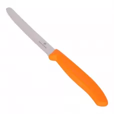Набір кухонних овочевих ножів Victorinox TomatoSausage 11 см 2 шт Помаранчеві (6.7836.L119B)