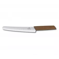 Кухонний ніж для хліба Victorinox Swiss Modern BreadPastry 22 см Горіх (6.9070.22WG)