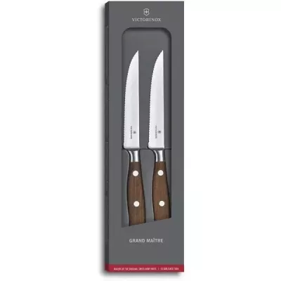 Набір ножів Victorinox Grand Maitre Wood Steak Set 120 мм дерево 2 шт. (7.7240.2W)
