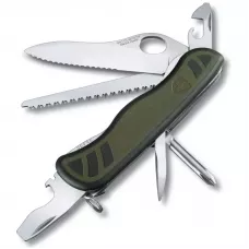 Швейцарський складаний ніж Victorinox Swiss Soldier's Knife 111мм 10 функцій Чорно-зелений (0.8461.MWCHB1)