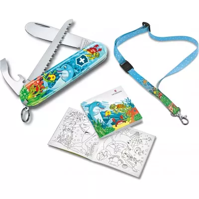 Набір дитячий подарунковий Victorinox My First Children Set Dolphin ніж 84 мм/9 функцій (0.2373.E1)