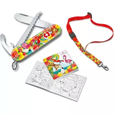 Набір подарунковий дитячий Victorinox My First Children Set Animal Edition Parrot ніж 84 мм/9 функцій (0.2373.E3)