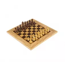 Шахи ручної роботи Manopoulos Wooden Chess set Olive Burl Chessboard 40 см (SW43B40H)