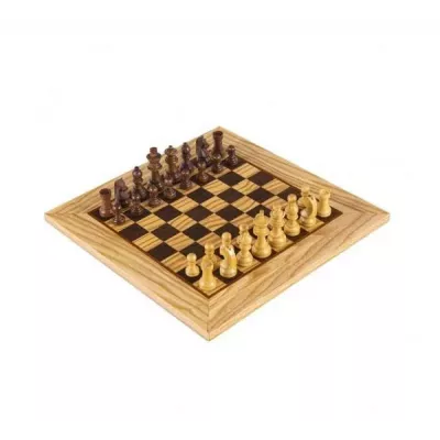 Шахи ручної роботи Manopoulos Wooden Chess set Olive Burl Chessboard 40 см (SW43B40H)