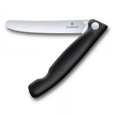 Кухонний ніж Victorinox Swiss Classic Foldable Paring Knife складаний, чорний, 11 см (6.7833.FB)