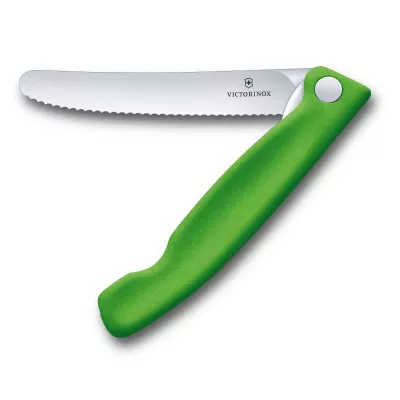 Кухонний ніж Victorinox Swiss Classic Foldable Paring Knife складаний, зелений, 11 см (6.7836.F4B)