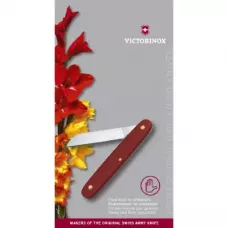Швейцарський ніж Victorinox Floral Left-handed садовий 100 мм для шульги, червоний, в блістрі (3.9450.B1)