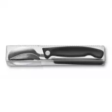 Набір кухонний з 3-х предметів "Victorinox" SwissClassic Table Set із чорними ручками у жорсткому пластиковому чохлі (6.7192.F3)
