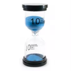 Годинник пісочний на 10 хвилин синій пісок 10х4,5х4,5 см (DN30777A)