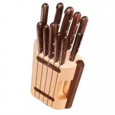 Кухонний набір Victorinox WOOD Cutlery Block на 12 предметів дерев'яними ручками на підставці (5.1150.11)