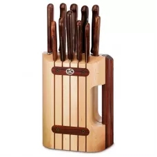Кухонний набір Victorinox WOOD Cutlery Block на 12 предметів дерев'яними ручками на підставці (5.1150.11)