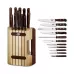 Кухонний набір Victorinox WOOD Cutlery Block на 12 предметів дерев'яними ручками на підставці (5.1150.11)