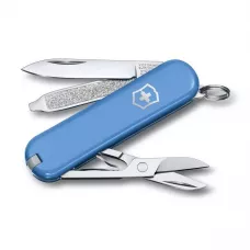 Нож-брелок Victorinox Classic SD Colors Summer Rain 58 мм 7 функций Синий (0.6223.28G)