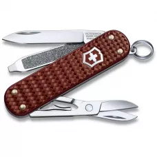 Складной нож Victorinox Classic SD Precious Alox Hazel Brown 58 мм 5 функций Коричневый рифленый (0.6221.4011G)