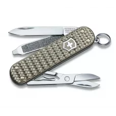 Складной нож Victorinox Classic SD Precious Alox Infinite Grey 58 мм 5 функций Серый рифленый (0.6221.4031G)