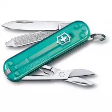 Складной нож Victorinox Classic 58 мм 7 функций Голубой полупрозрачный (0.6223.T24G)