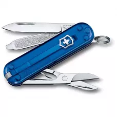 Складной нож Victorinox Classic 58 мм 7 функций Синий полупрозрачный (0.6223.T2G)