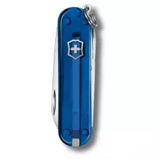 Складной нож Victorinox Classic 58 мм 7 функций Синий полупрозрачный (0.6223.T2G)