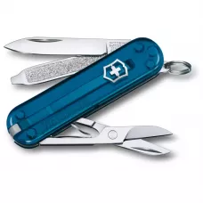 Складной нож Victorinox Classic 58 мм 7 функций Синий полупрозрачный (0.6223.T61G)