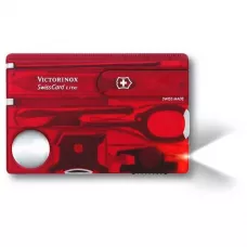 Мультитул Victorinox Swisscard Lite в виде банковской карты Красный полупрозрачный (0.7300.TB1)