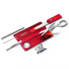 Мультитул Victorinox Swisscard Lite в виде банковской карты Красный полупрозрачный (0.7300.TB1)