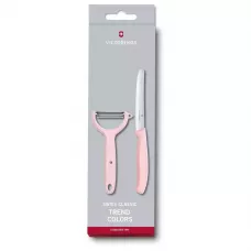 Набор из ножа и овощечистки Victorinox Swiss Classic Paring Set Светло розовый (6.7116.23L52)