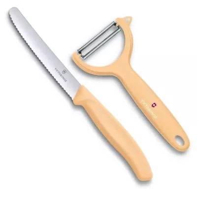 Набор из ножа и овощечистки Victorinox Swiss Classic Paring Set Светло оранжевый (6.7116.23L52)