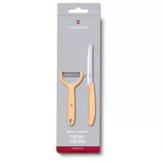 Набор из ножа и овощечистки Victorinox Swiss Classic Paring Set Светло оранжевый (6.7116.23L52)